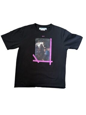 Off White Arrow Caravaggio Saint Fran Black T Shirt
